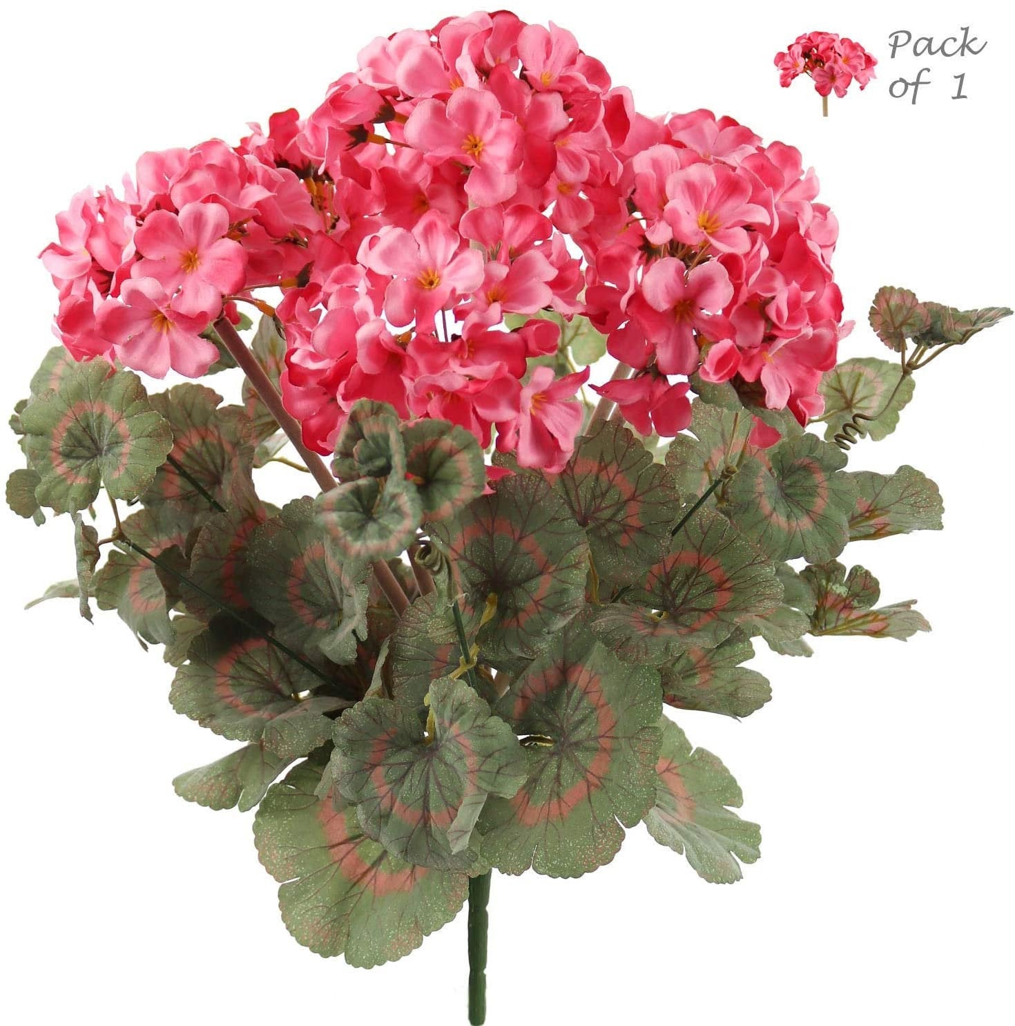 Artificial  Pink Geranium Bush-18" Artificial Flowers artificialflowersdotcom   