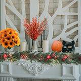 Artificial Christmas Pine Garland with Cones, Berries and Fruit- 6'  artificialflowersdotcom   