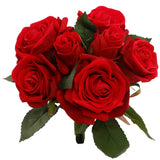 Artificial" Deluxe Red Velvet Rose Bouquet- 10  artificialflowersdotcom   