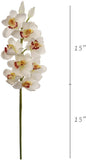 Artificial Real Touch Silk Cymbidium Orchid 10 Flowers -30" Orchid artificialflowersdotcom   