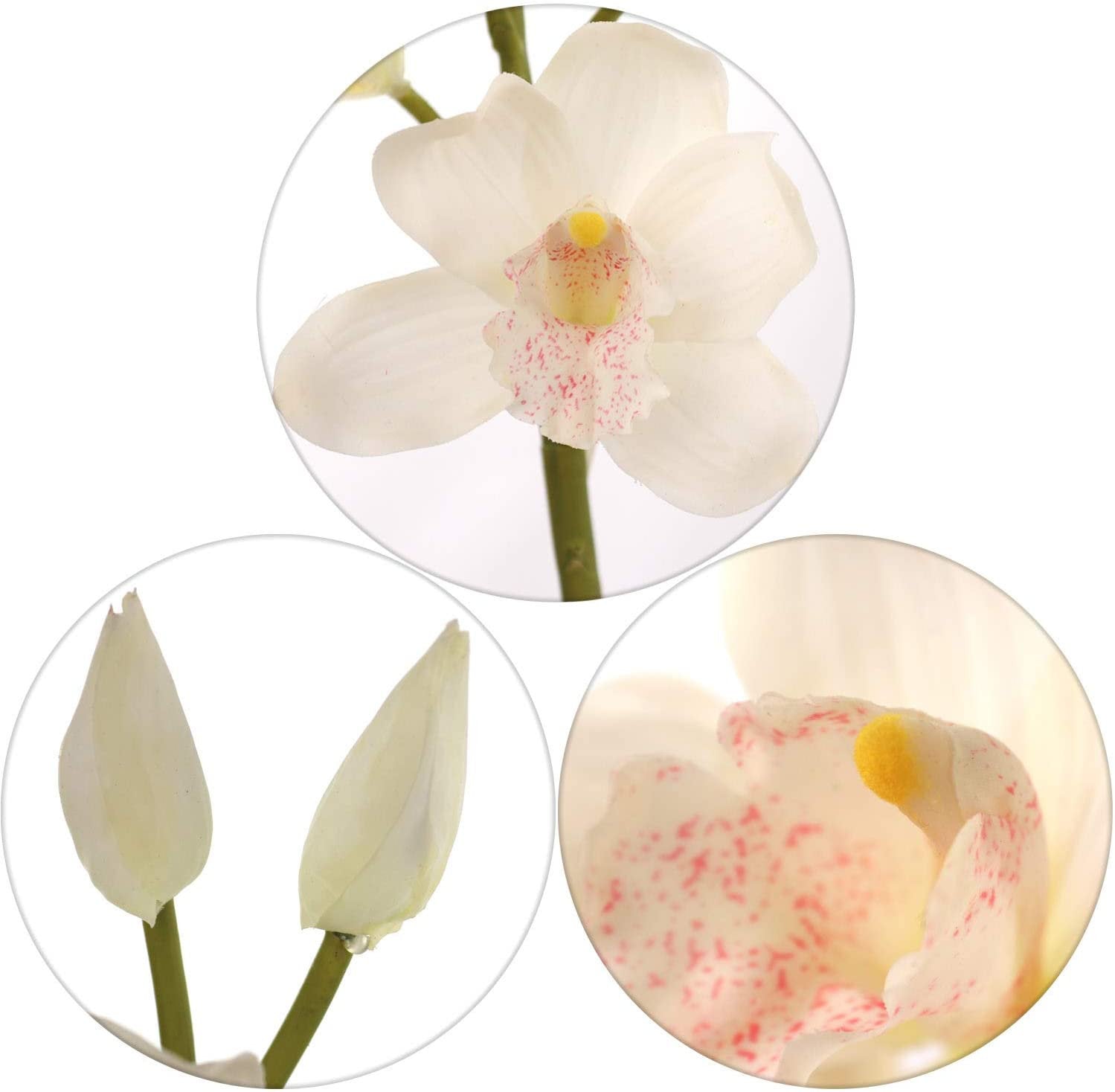 Artificial Real Touch Silk Cymbidium Orchid 10 Flowers- 30" Orchid artificialflowersdotcom   