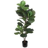 Artificial 47" Fiddle Leaf Fig Plant in Pot - Lifelike Faux Indoor/Outdoor Greenery, Easy Care, Home Decor Accent, Top Quality & Eco-Friendly, Perfect for Office or Living Room Artificial Plants ArtificialFlowers   