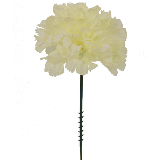 Artificial Flowers 5" Light Yellow Carnation - 30pcs Set, 3.5" Diameter - Lifelike, Easy-to-Style Decor - Ideal for Weddings, Home, & DIY Projects Carnation Artificial Flower ArtificialFlowers   