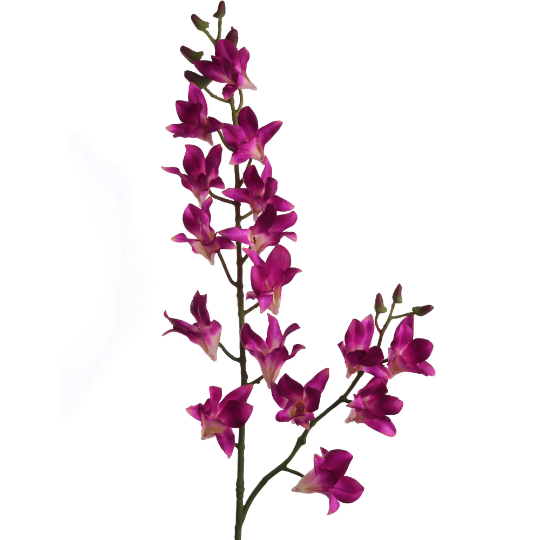 Real Touch Silk Orchid Dendrobium Purple 34" Orchid ArtificialFlowers   