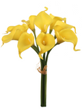 Real Touch Silk Wedding Flowers Calla Lily Yellow Calla Lily ArtificialFlowers   