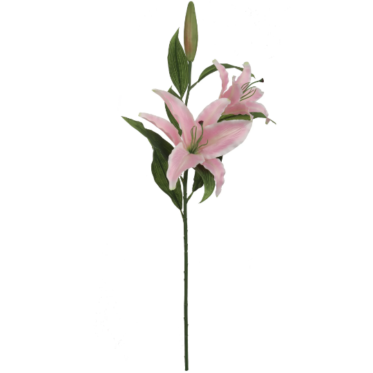 34" Artificial Silk Flower Casablanca Lily Pink White Artificial Flowers ArtificialFlowers   