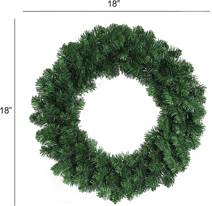 18" Artificial Christmas Wreath - Elegant, Lifelike, Easy-to-Hang - Perfect Festive Decor for Home, Office, or Door Wreaths ArtificialFlowers   