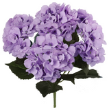 Artificial 20" Hydrangea Bush Lavender- 7 Heads, 2 Pieces Set - Premium Faux Silk Flowers for Home Decor, Wedding, & Events Hydrangea Bush ArtificialFlowers   