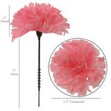 Artificial Flowers 5" Pink Carnation - 30pcs Set, 3.5" Diameter - Lifelike, Easy-to-Style Decor - Ideal for Weddings, Home, & DIY Projects Carnation Artificial Flower ArtificialFlowers   