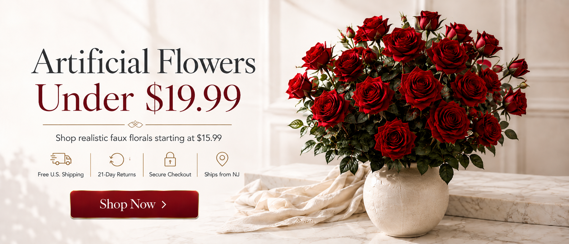 Artificial Flowers Under $19.99
